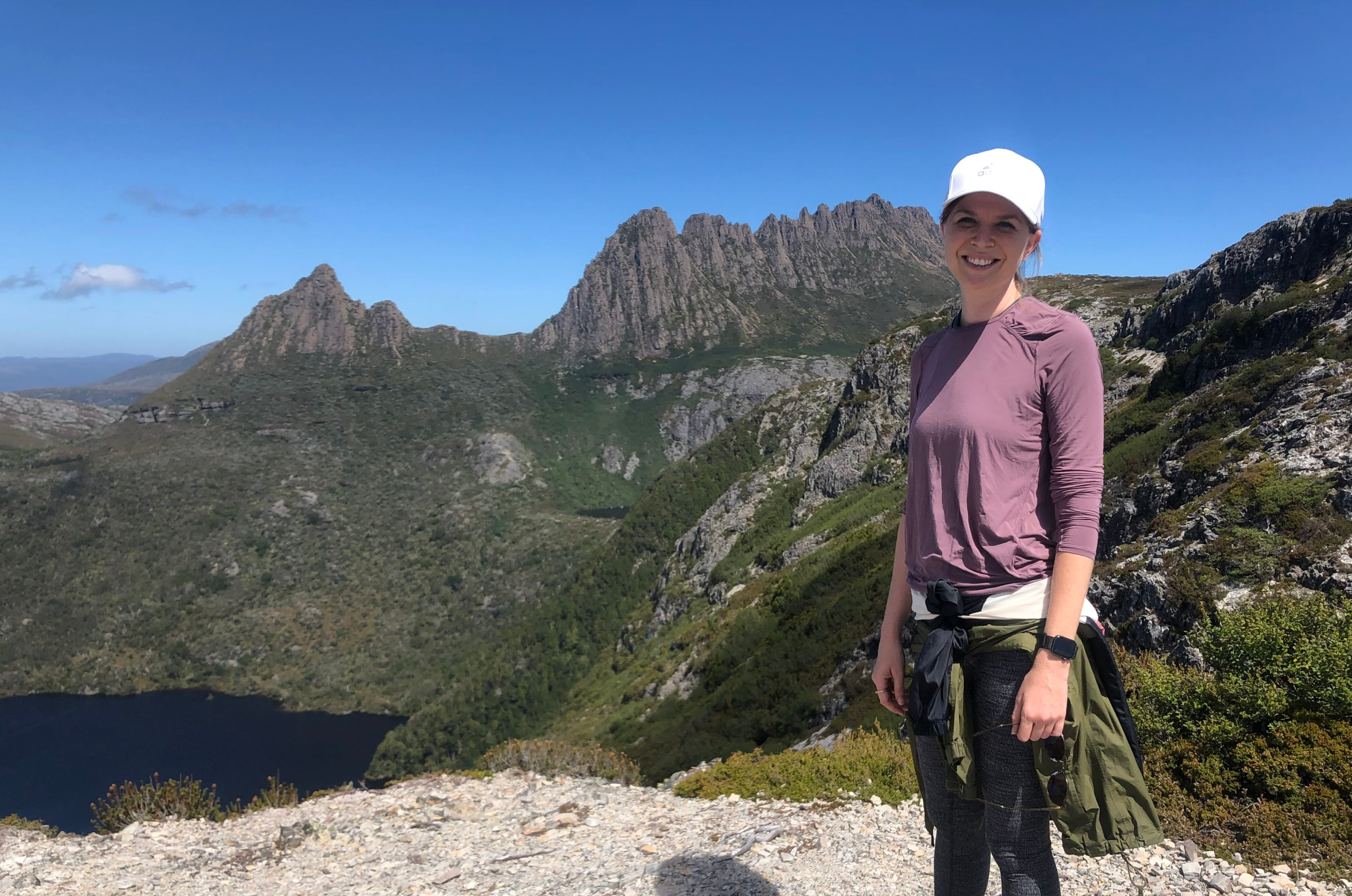 Lindsey Renken Hiking in Tasmania